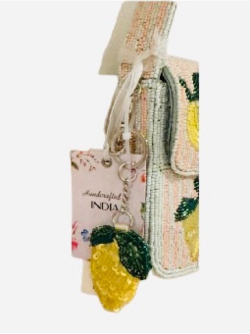🆕- Lemon Viral Hand-Beaded Shoulder Bag. NWT - Picture 8 of 14